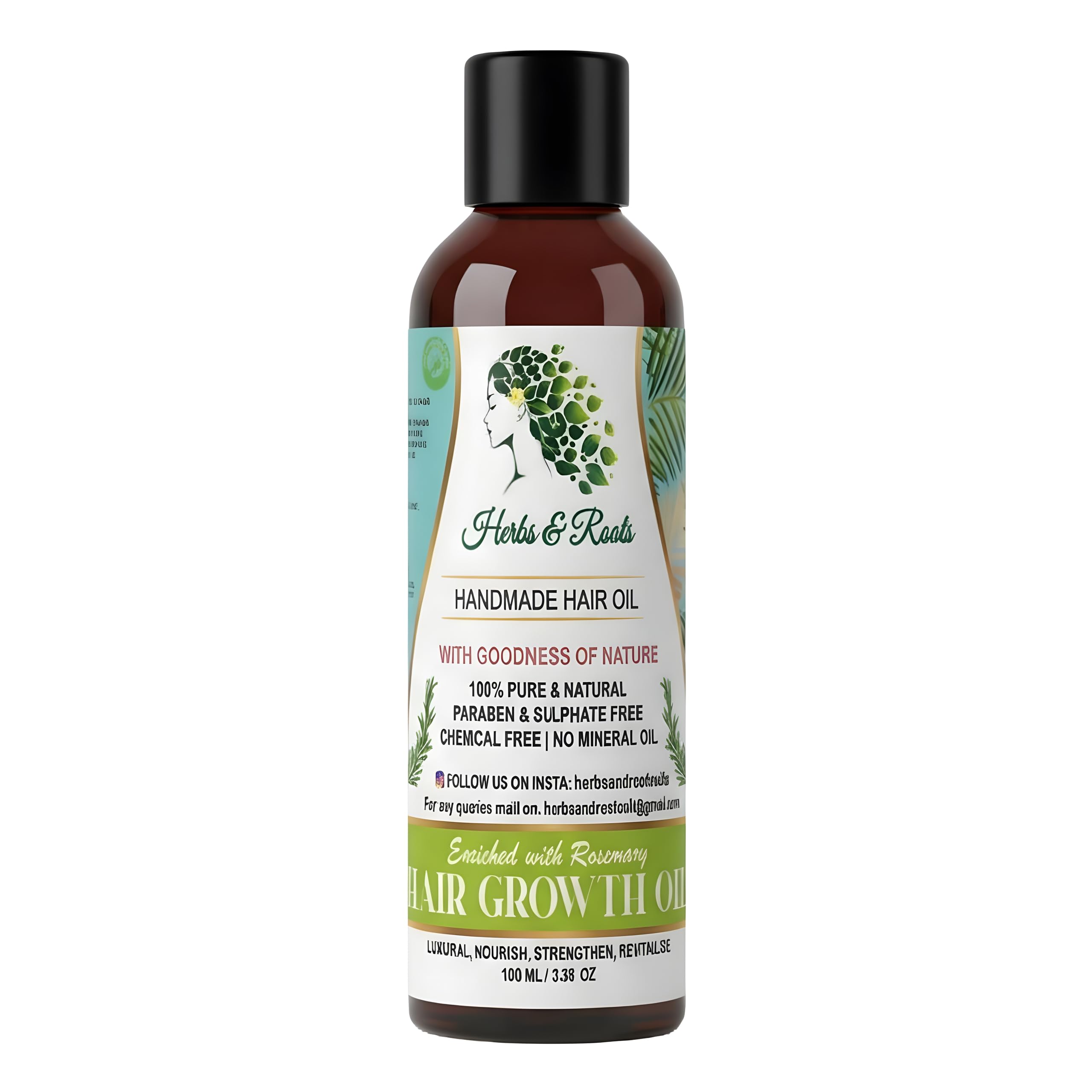 Herbs & Roots Hair Growth Oil 100ml - Image 1
