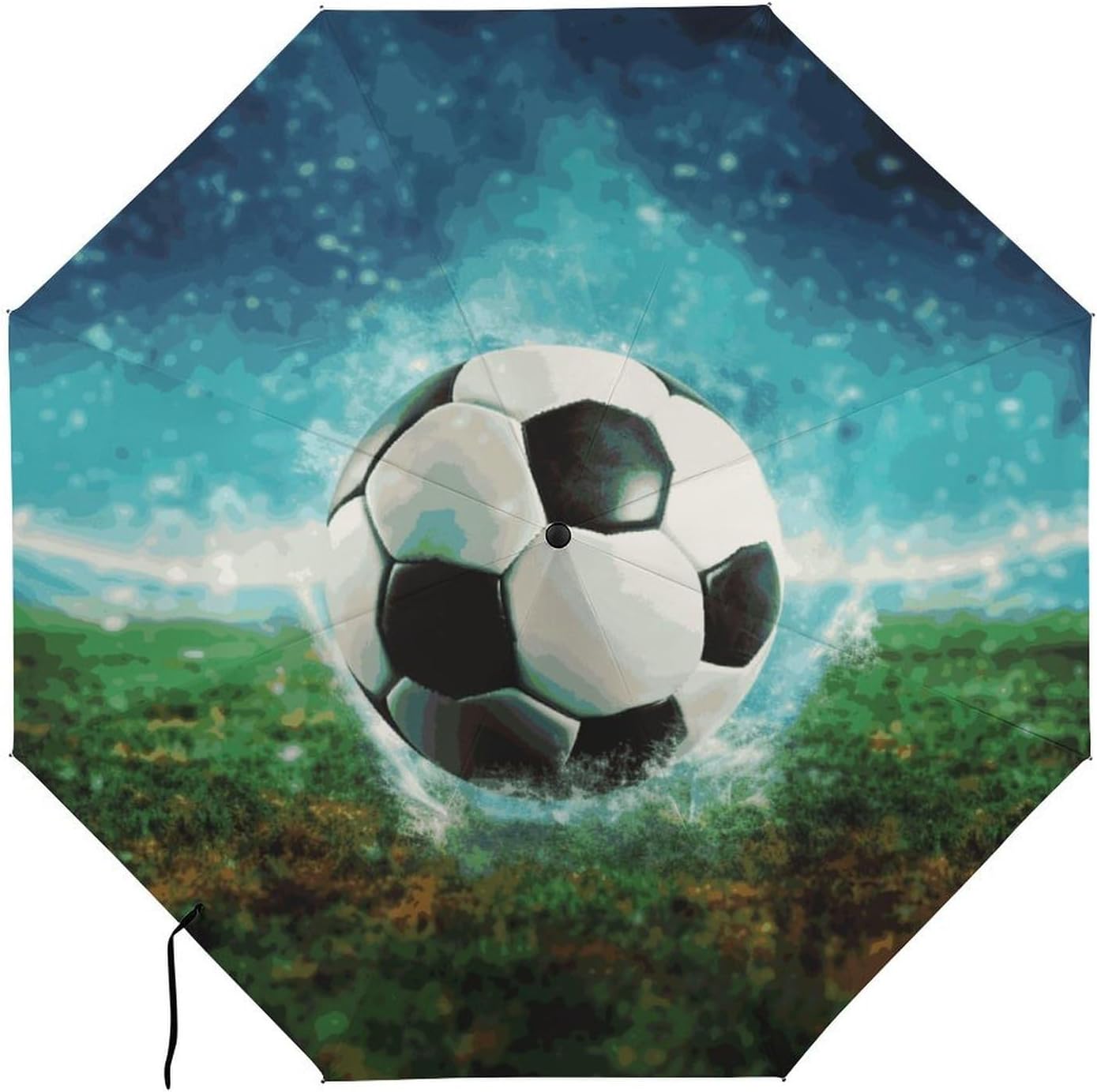 Soccer Ball Background Umbrella Extra Large Folding, Travel Umbrella Windproof, Compact, Golf Umbrella With Unique Patterns, Fashionable And Beautiful for Men And Women.