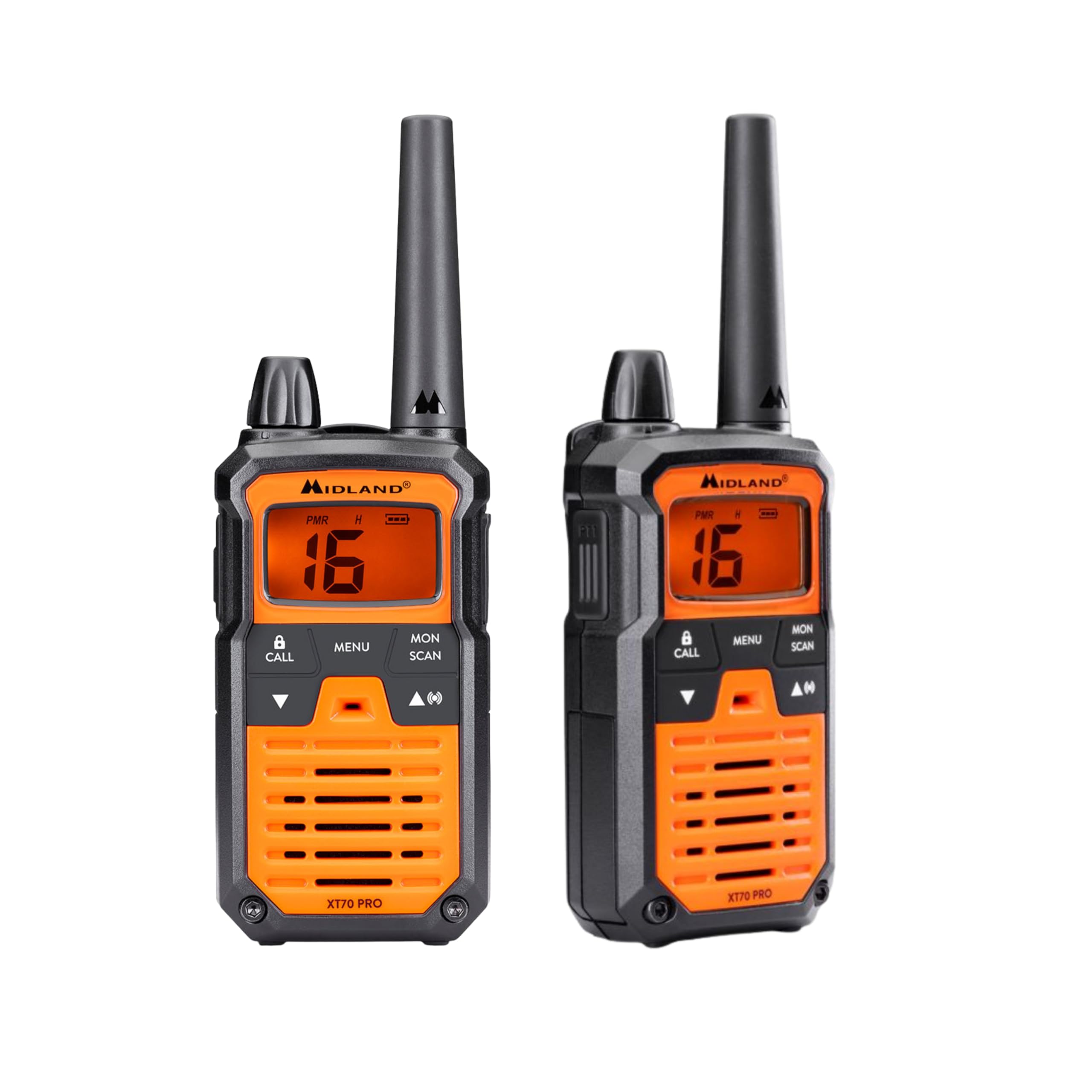 Midland XT70 Pro Hobby & Work Kofferset, PMR + LPD-Funkgeräte mit bis zu 12 km Reichweite, Walkie Talkie Set inkl. Headsets & Tasche, IPX4 wassergeschützt