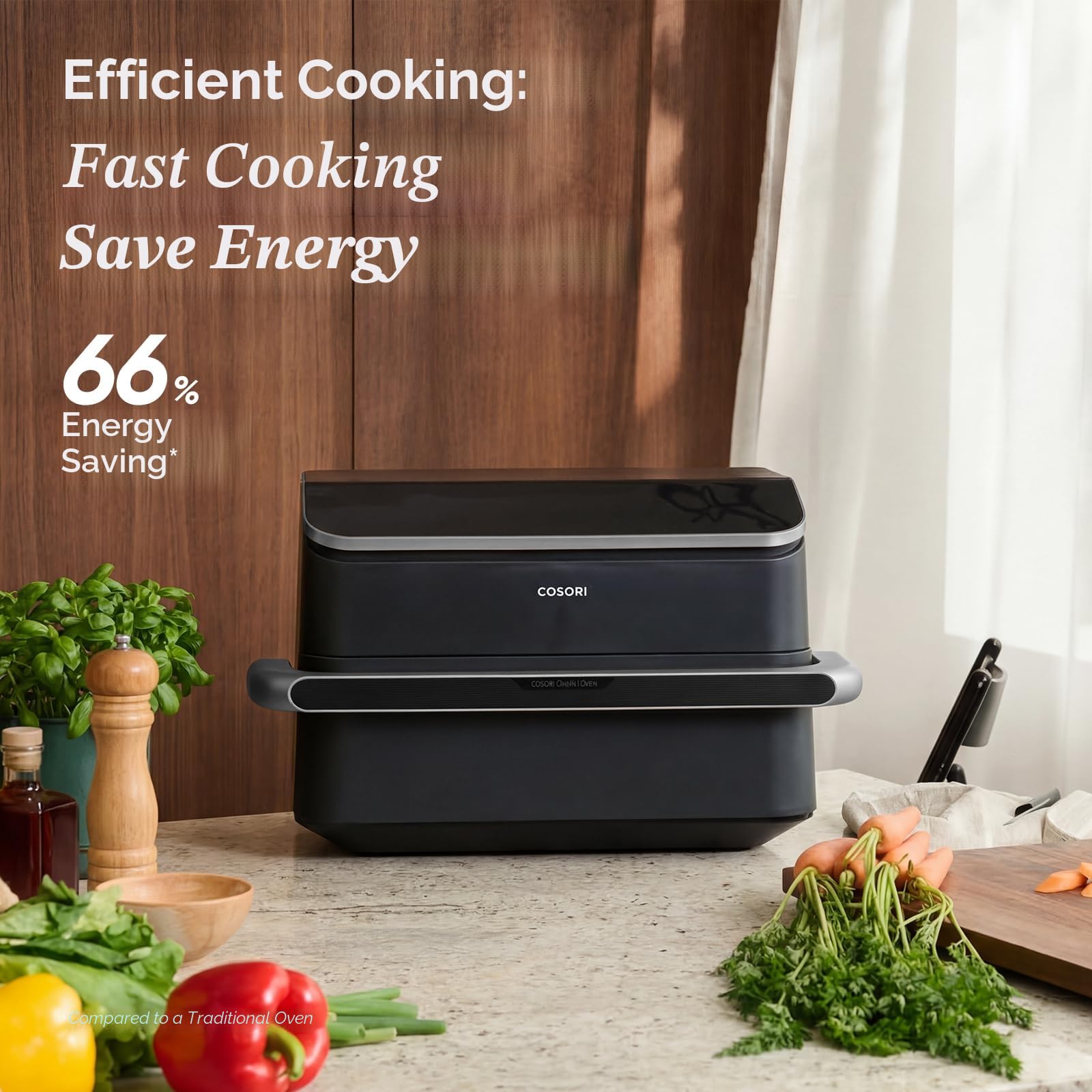 COSORI Friggitrice ad Aria 10 Litri, 7 in 1 Doppia Resistenza TwinFry con Doppio Cestello 5L+5L e Separatore Rimovibile, 2800W Air Fryer WiFi, 40-240℃, 70 Ricette Online, TF-102S