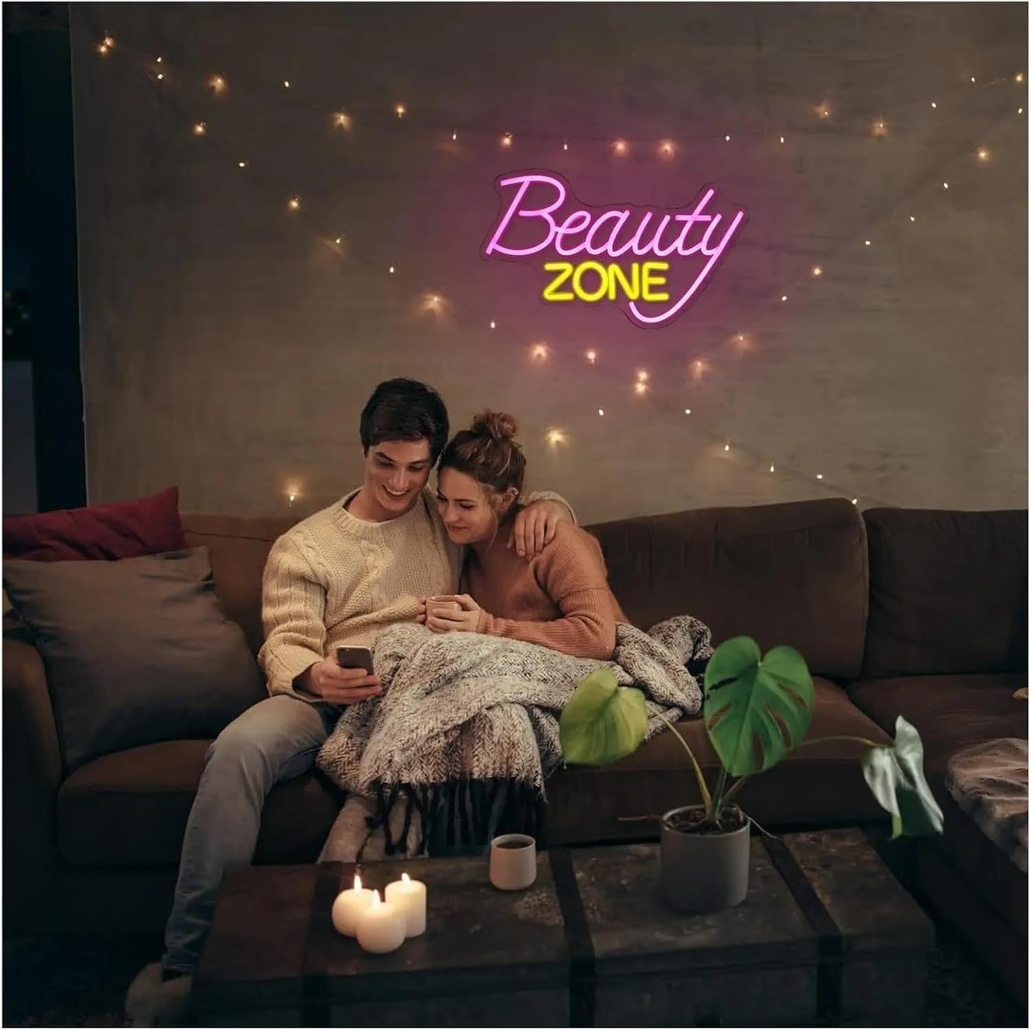 Neon Znak Piękności USB Dekoracja Salonu Fryzjera