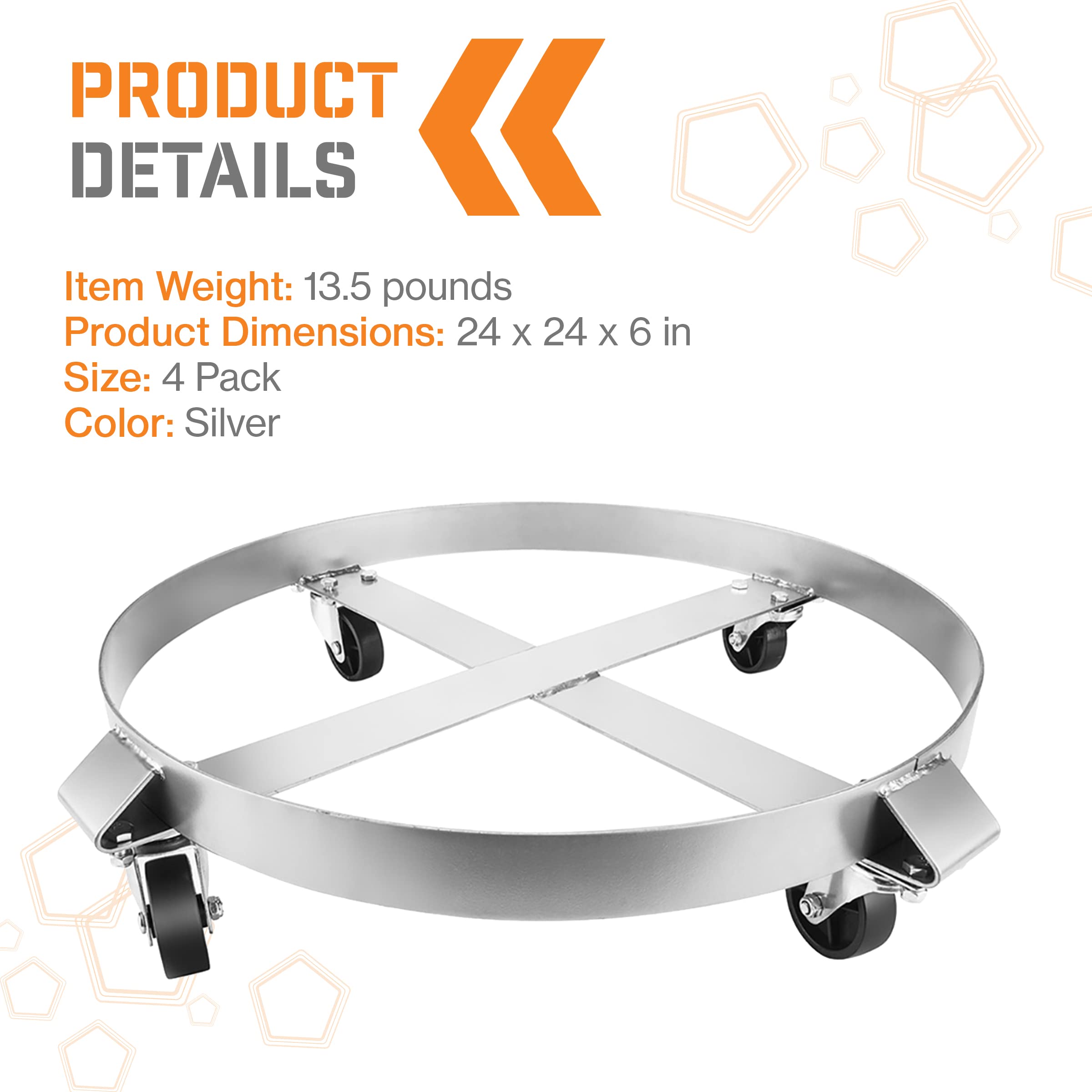 Buy PENTAGON TOOLS 55Gallon Drum and Garbage Can Dolly HeavyDuty