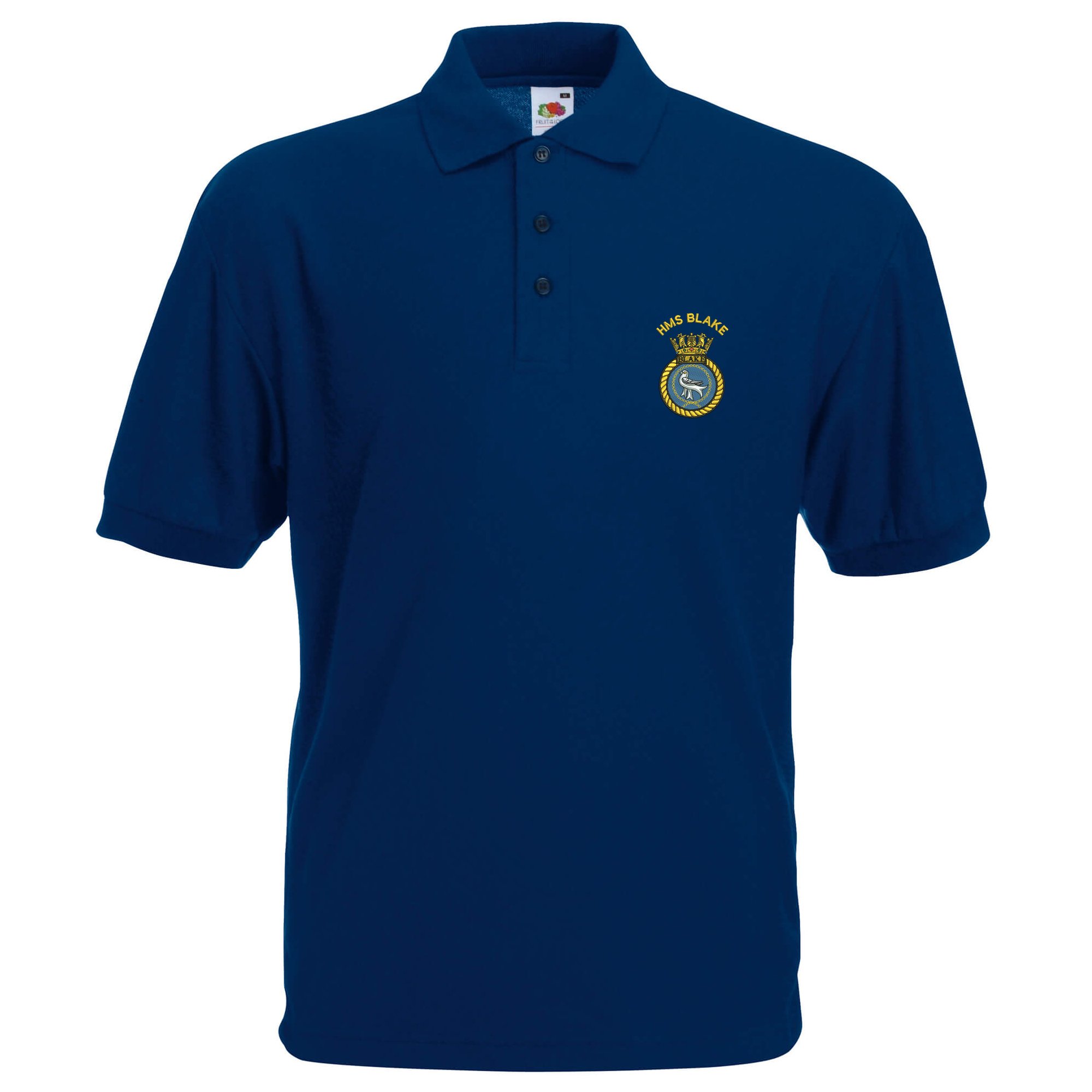 The Military Store Men's Navy Hms Blake Embroidered Polo - Medium