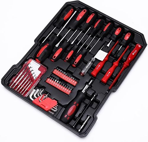 ORDALI Herramienta de reparación de vehículos juego de herramientas de trabajo profesional caja de acero para automóvil combinación de manguitos de