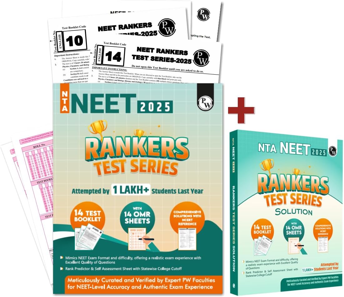 (Old Edition) PW NTA NEET Rankers Test Series 2025 Verified & Curated by Expert Faculties | 10 Full Syllabus + 4 Part Syllabus (Class 11 & 12) | OMR ... with NCERT References [Paperback] PW (PW)