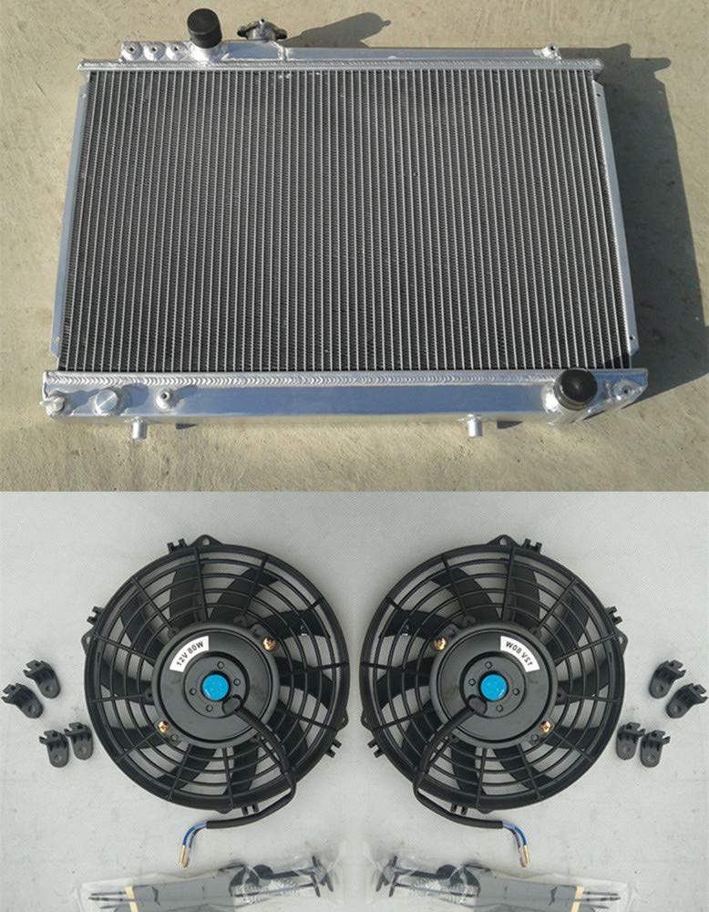 Buy 3 ROW Aluminum Radiator & Fans for TOYOTA SUPRA MK3 SOARER MZ20