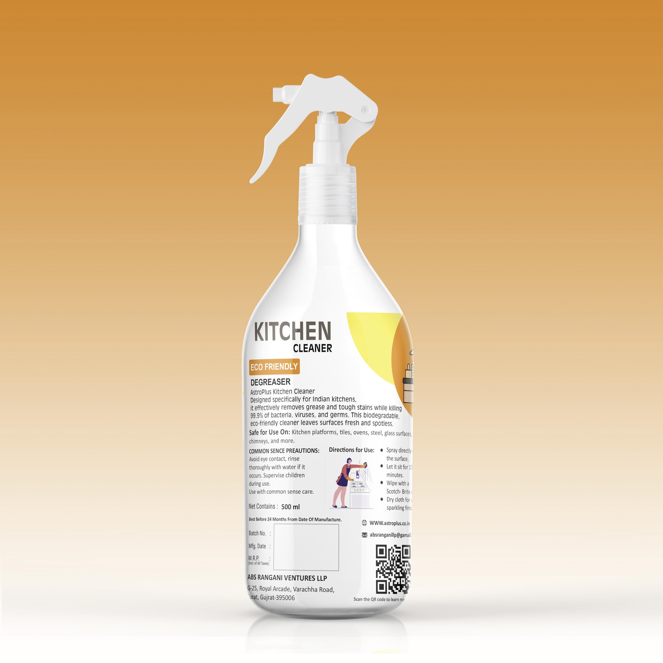 Astro Plus+ Kitchen Cleaner Remove Tough Grease | Cleans Stove,Sink and Chimney etc. (500 ml) 4