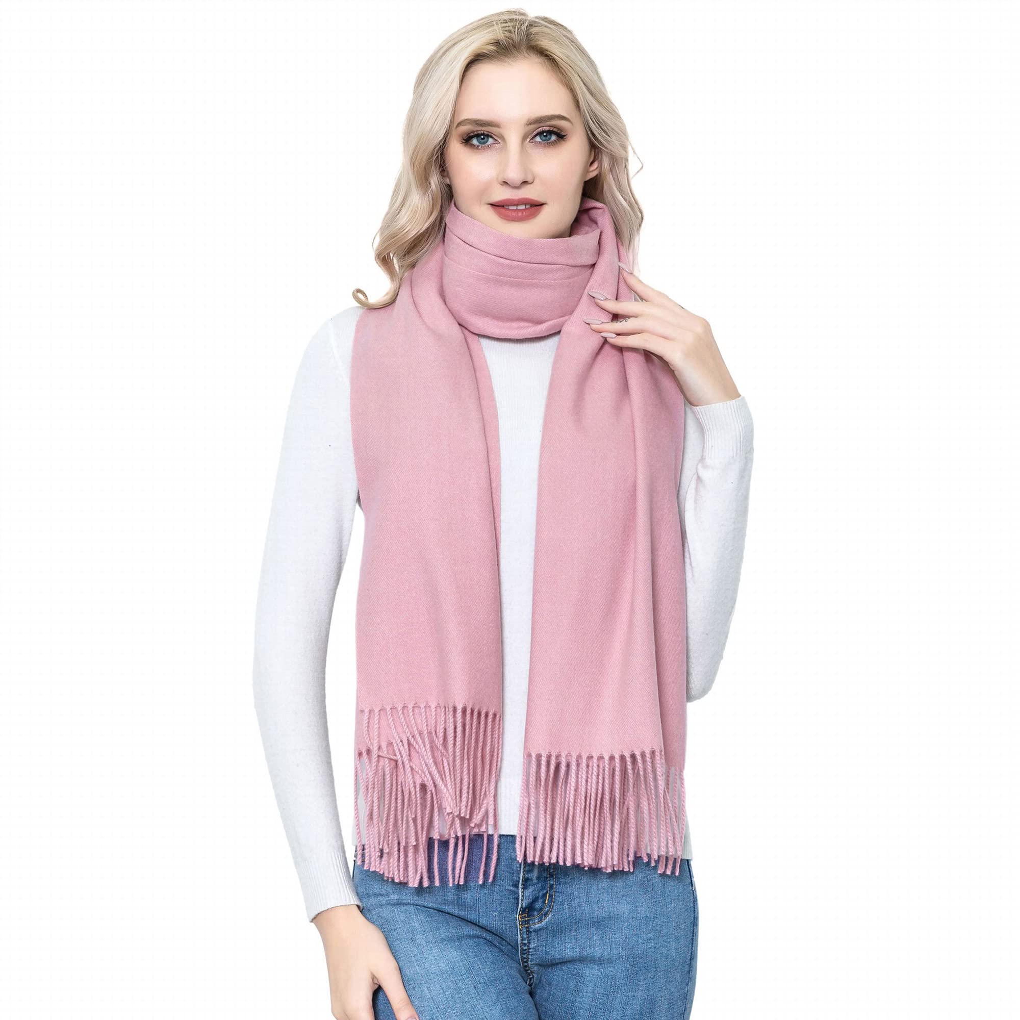 Turmaster Sjaal & Hoofddoeken voor Dames - 200x70cm Grote Sjaal Stola voor Avondjurk Bruiloft, Warme Winter Pashmina Sjaal met Geschenkdoos, Blauw