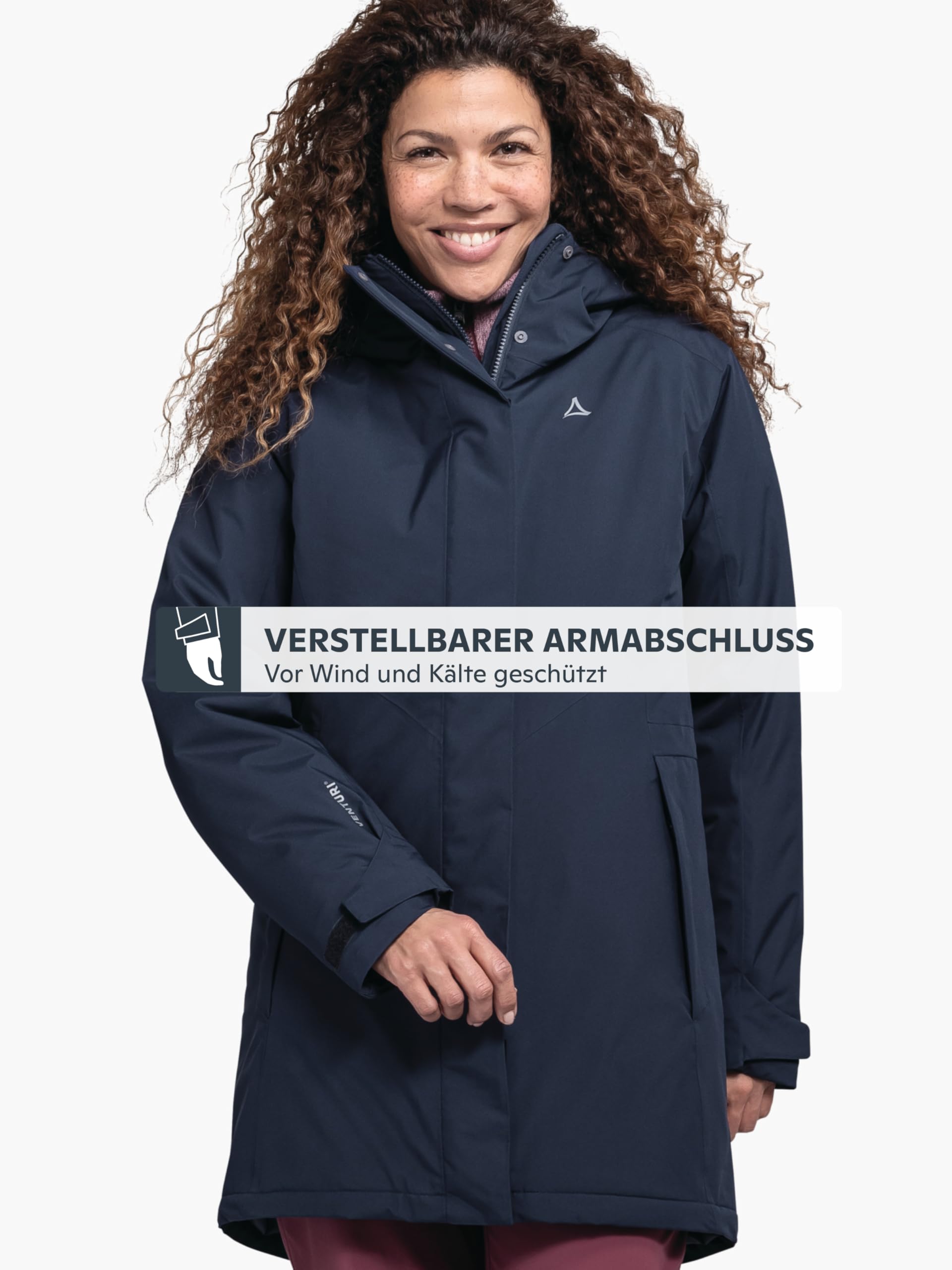 Schöffel Damen Parka Style Froda WMS, atmungsaktiver, wasserdichter Parka mit 2-Wege-Stretch, leichte Outdoorjacke mit verstellbarer Kapuze