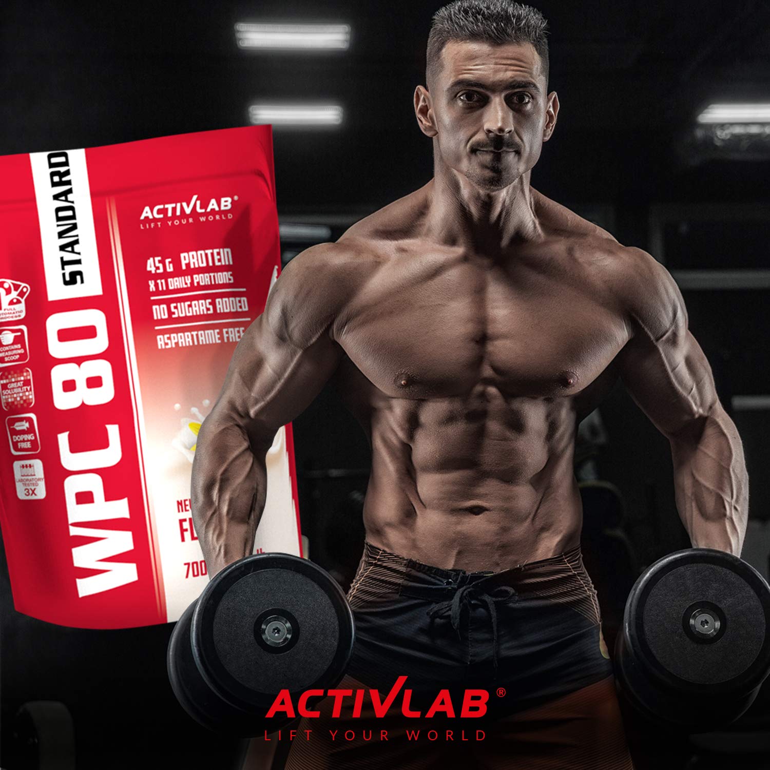 ACTIVLAB - Gainer de Masse Musculaire avec Protéine de Lactosérum Faible en Sucre - 700g Vanille - 23 Rations - musculaire WPC 80