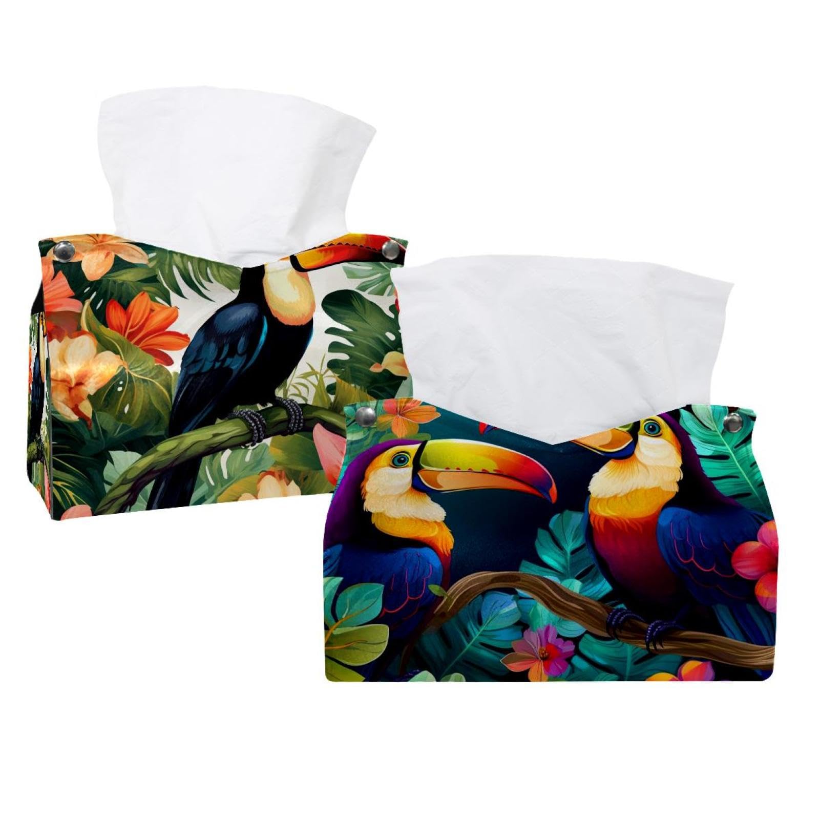 Boîtes à mouchoirs toucan pour commodes et tables de nuit de salon