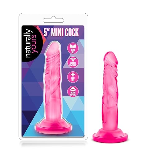 Blush Naturally Yours 5" Mini Cock Realistic Dildo - Suction Cup Strap On Dildo - Petite Beginner-Friendly Penis for Anal, Pegging, Vaginal Stimulation - Adult Sex Toy for Women, Men & Couple - Pink