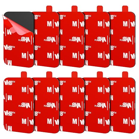 Doppelseitiges Klebepads Extra Stark 10St Doppelseitiges Klebeband Klebepads Doppelseitig Montageband Wasser & Temperaturbeständig für Autos Häusern und Büros Action-Kameras 44 * 34mm