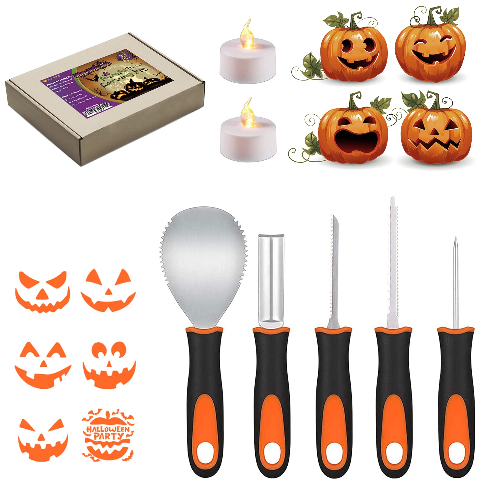 Buy Pumpkin Carving Kit, 13pcs Halloween JackOLanterns Professional