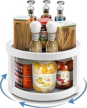 Lazy Susan Turntable Cabinet Organizer Non Skid Spinning Organizer Lazy Susan Organizer Kitchen Storage Rack for Kitchen Fridge Bathroom