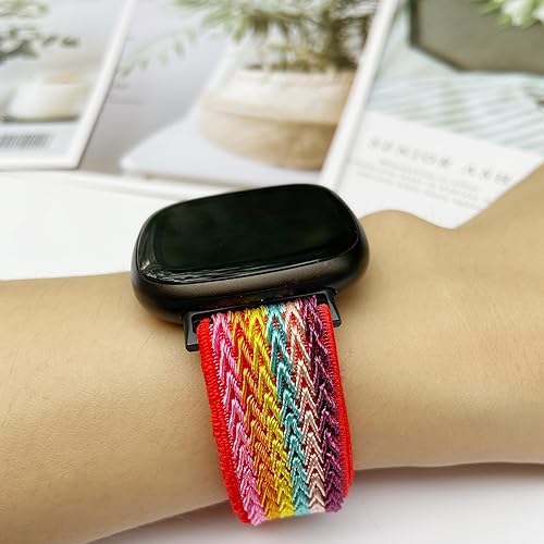 Miniatura 5 de Bandas elásticas compatibles con Fitbit Versa 4 bandas para mujeres – Sense 2 bandas para hombres – Versa 3 bandas para mujer – Banda Sense para