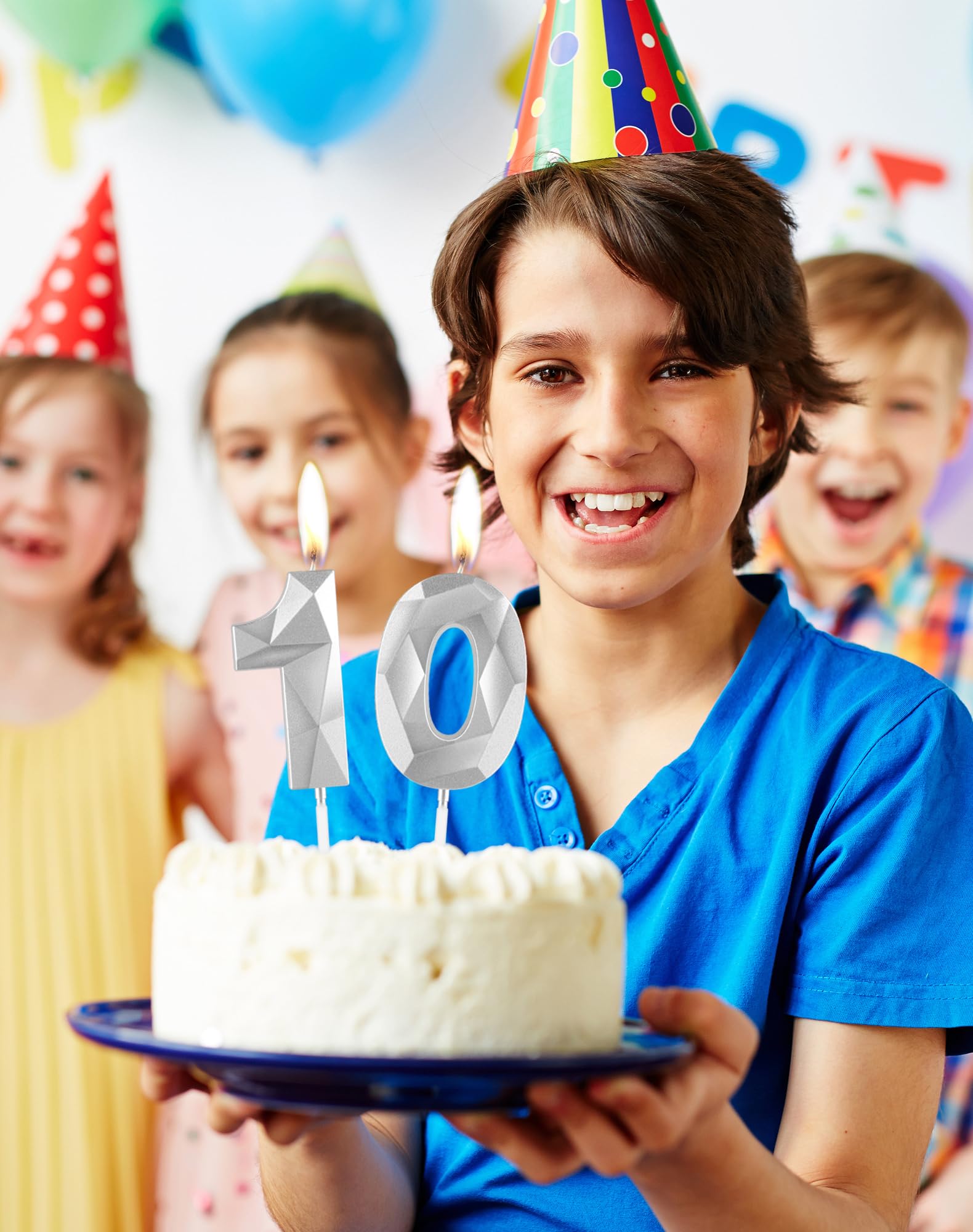 Royal Blue 13th Birthday Candles, 3D Number 13 Candle for Cake, Boy Girl 13th Birthday Decorations,Sapphire Candle Topper Blue Cake Decorations for Birthday Party Wedding Anniversary Supplies — view 41