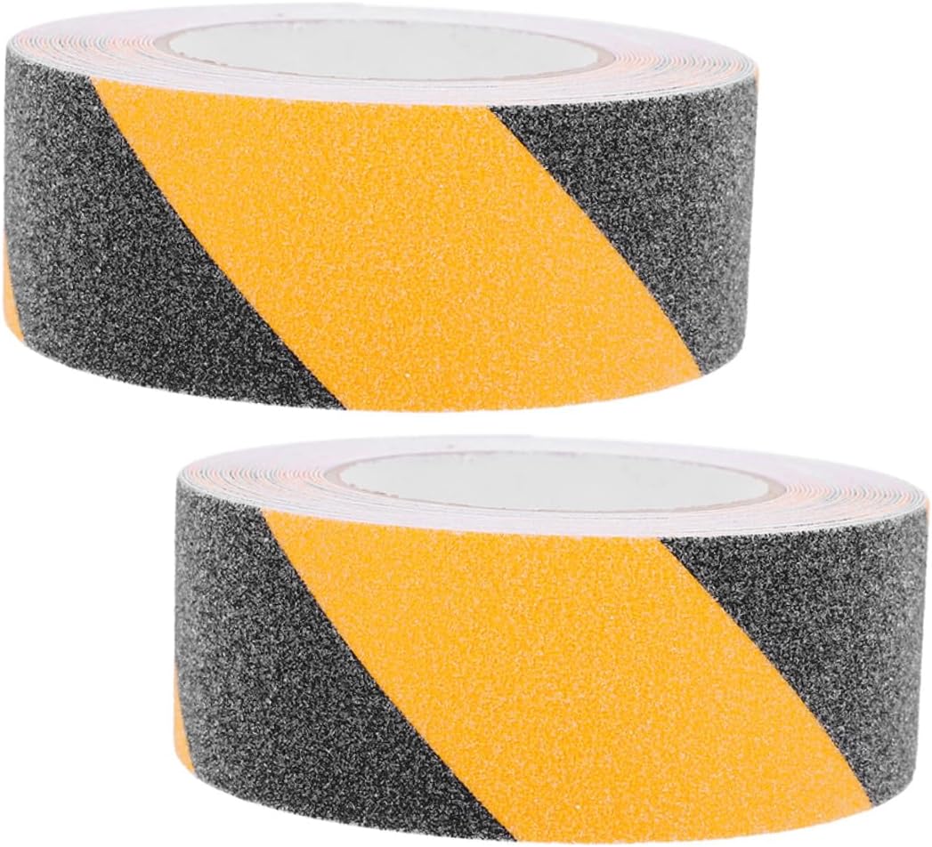 Operitacx Anti-slip Grip Tape for Stairs and Steps, Heavy Duty Non-skid Pvc Tape 2 Rolls 10m X 50mm, Indoor and Outdoor Safety Traction Strips for Stair Treads and Walkways