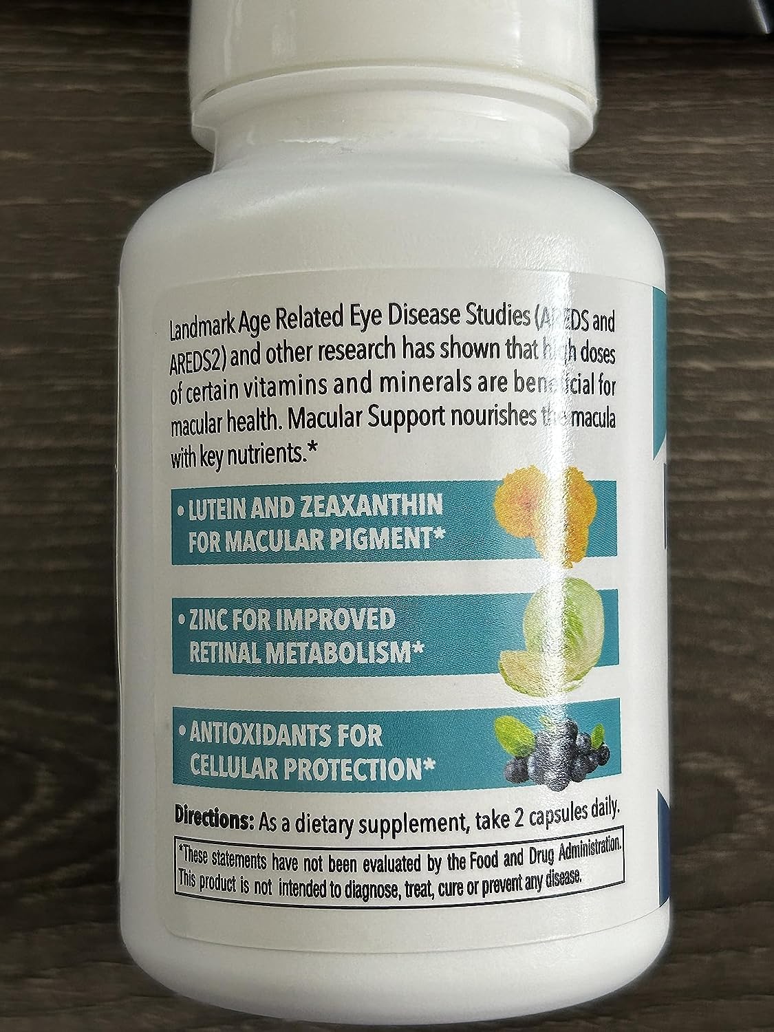 Macular Support with Lutein, Zeaxanthin Zinc (60 Vegetarian Capsules) - Image 8