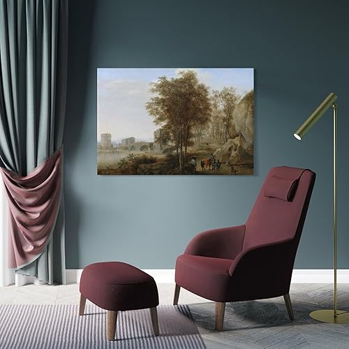 Miniatura 4 de Póster Travelers at The Ponte Lucano sobre el Anio en Tivoli con obras de arte geniales, arte de pared, impresiones en lienzo, imagen colgante,