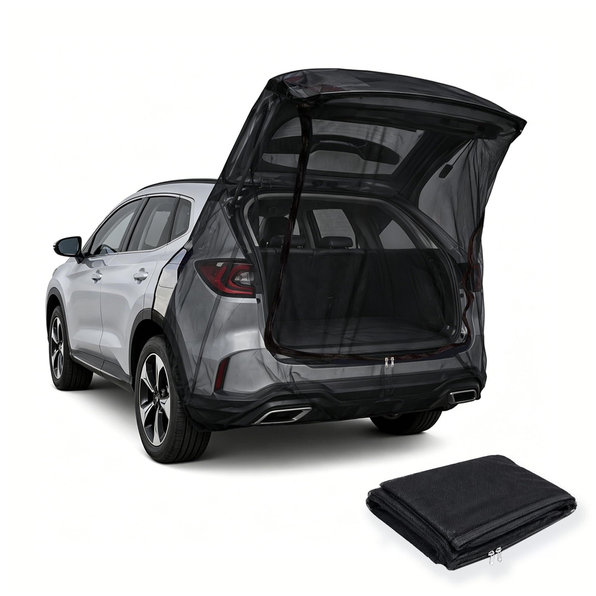 auvstar Moustiquaire pour Hayon,Pare Soleil Fenêtre pour Hayon pour Voiture,205x160x150cm,Compatible avec Les Fourgonnettes,Les Monospaces et Les SUV,la Ventilation et la Protection Contre Le Soleil