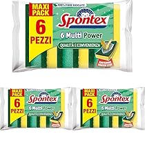 Spontex Spugna Anti Grasso Multi Power, 6 pezzi (Confezione da 3)