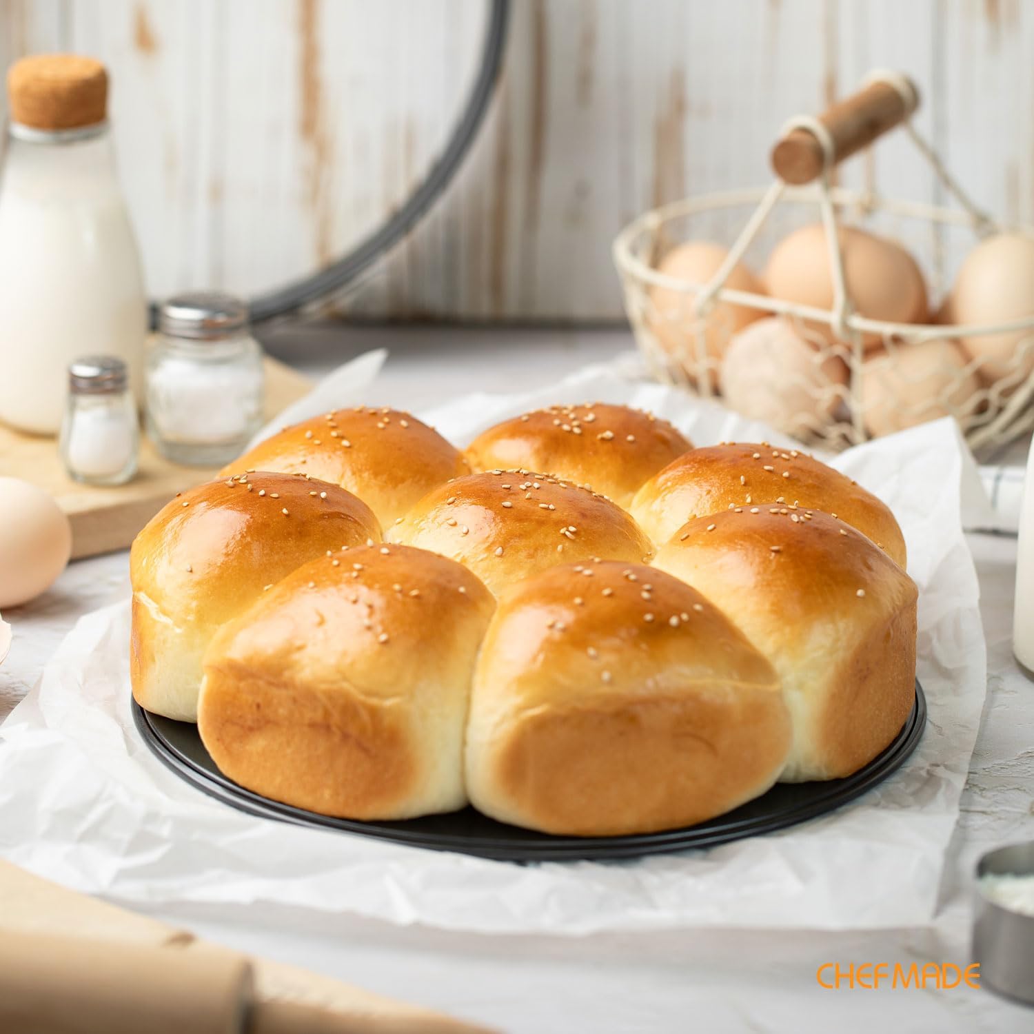 CHEFMADE Springform Pan, 10 Inch Round Cake Pan with Removable Bottom,Chiffon Bakeware for Oven and Instant Pot(Black) - Image 4