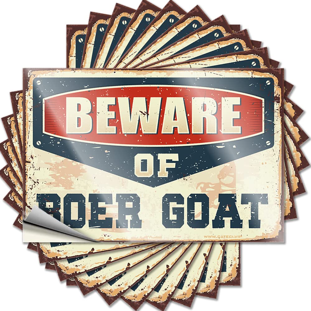 Must, Quote Funny Hat Quote Stickers, Core No Residue Decals for Luggage | Tiki Party Favor Custom Beware of Boer Goat(8X12CM)