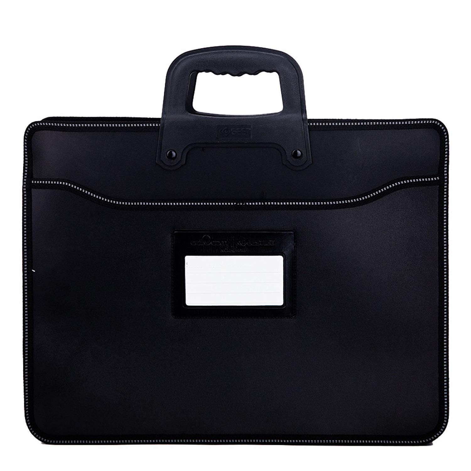 Unisex Business Handbag Briefcase Oxford Laptop Bag Top Handle Handbag Messenger Bag for Work Office Satchel Bag Large capacity Handcarry Bag Expanding A4 File With business card holder Black