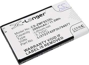 FITHOOD Battery Replacement for zte MF923 Velocity Li3723T42P3h794977 LI3728T42P3H794977 (3000mAh/3.7V)