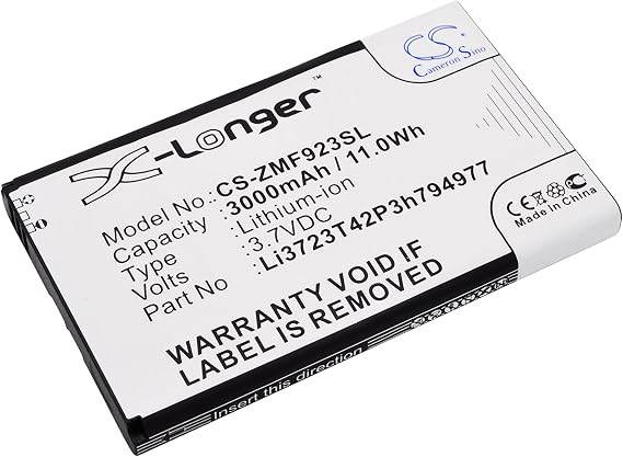 FITHOOD Battery Replacement for zte MF923 Velocity Li3723T42P3h794977 LI3728T42P3H794977 (3000mAh/3.7V)