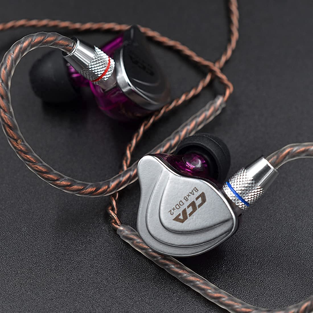 CCA C10 Auricolari In Ear con driver ibridi, cuffie stereo ad alta fedeltà, bassi potenti, design ergonomico e confortevole per sport, giochi, musica, spettacoli, palchi