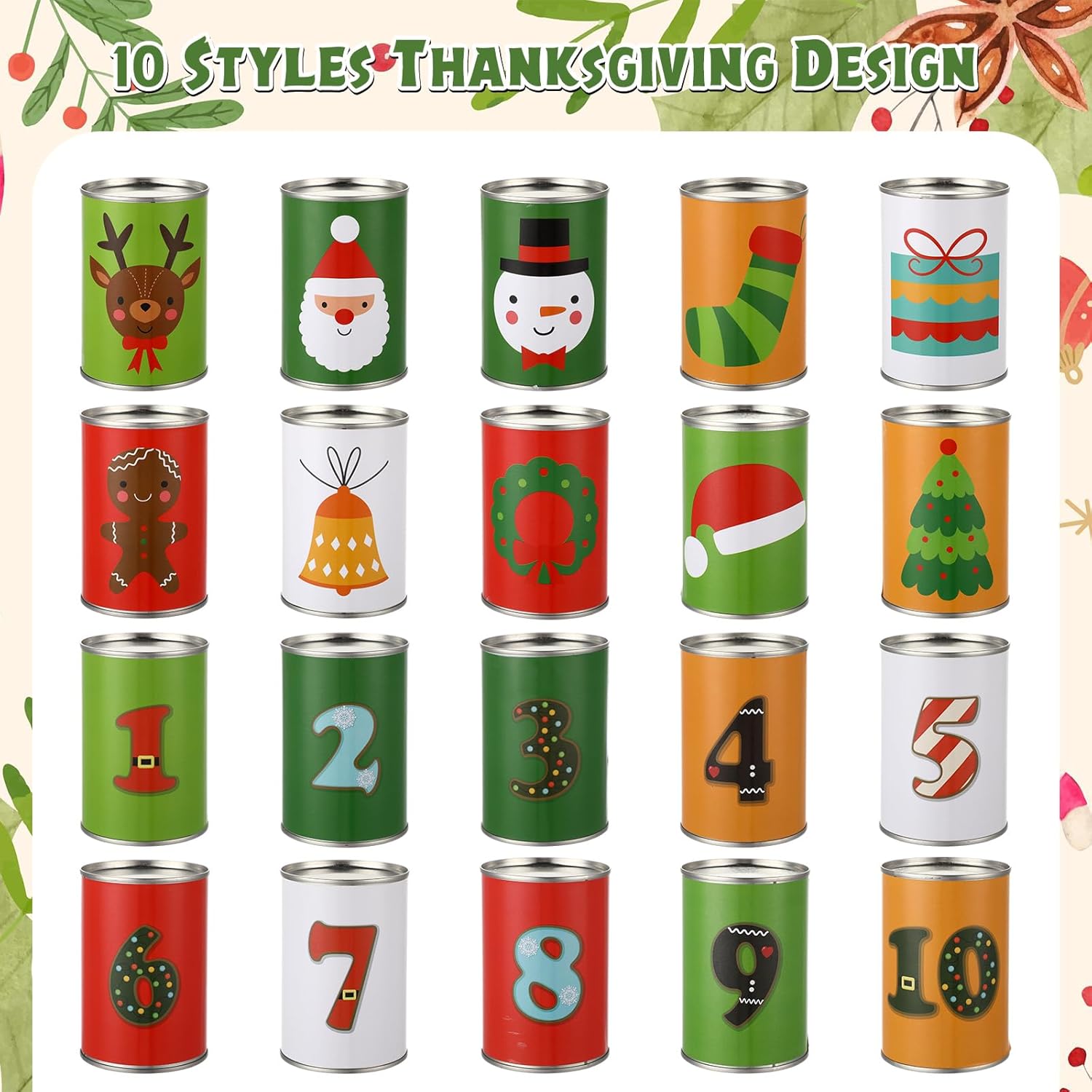 HyDren 13 Pcs Christmas Carnival Can Bean Bag Toss Games for Kids Adults Throwing Can Game for Birthday Family Festive Holiday Homeschooling Backyard Indoor Outdoor Supplies