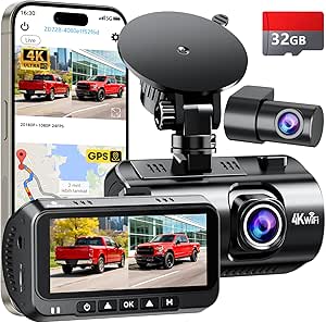 Dual 4K and 1080P Dash Cam for Pickup Trucks - Ford F150, F250, Ram 1500