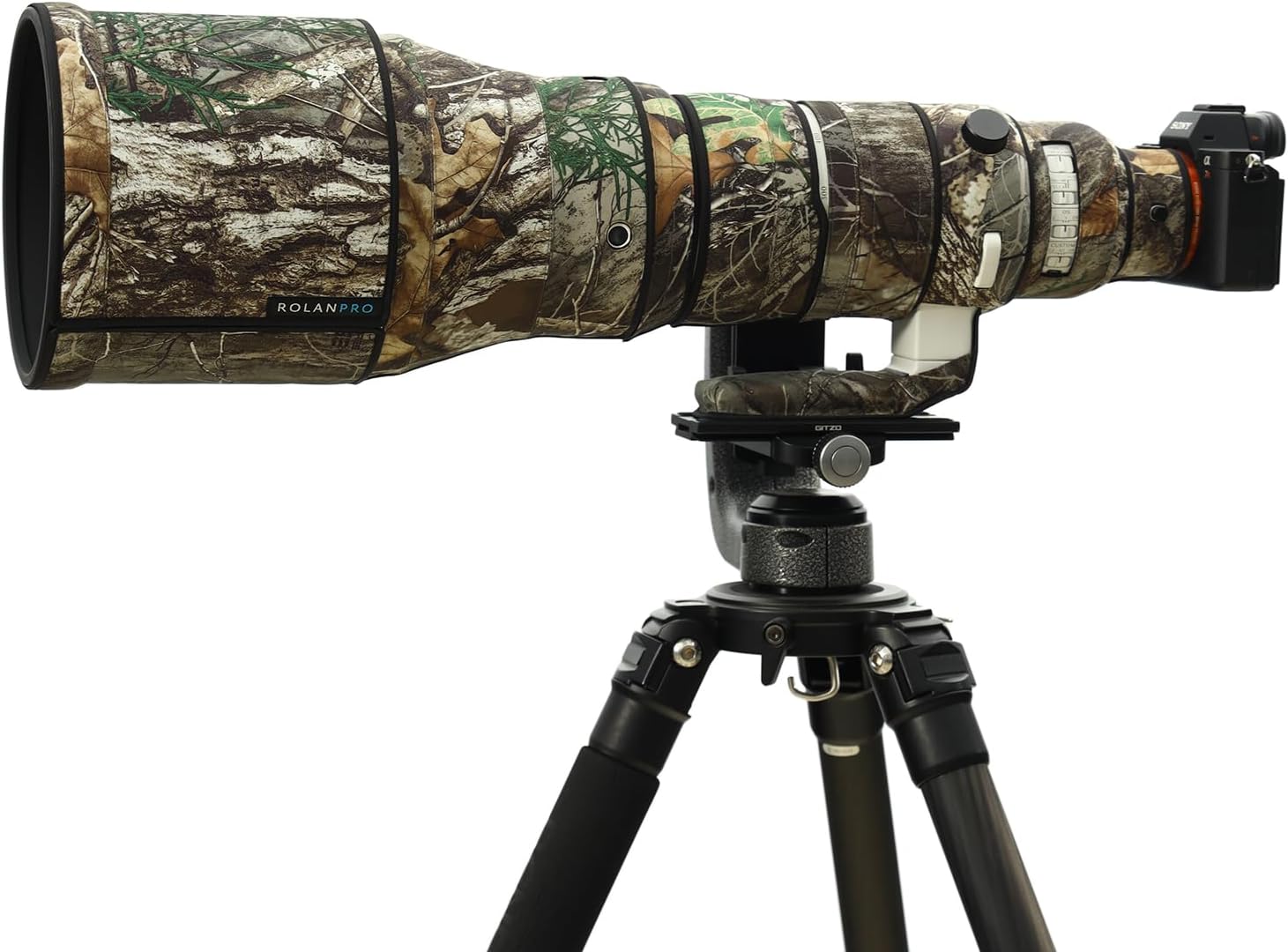 ROLANPRO Camouflage Lens Cover for Sigma 300-600mm F4 DG OS Sports Lens Protective Sleeve Protection Case Rain Cover-#18 Black Camo Waterproof