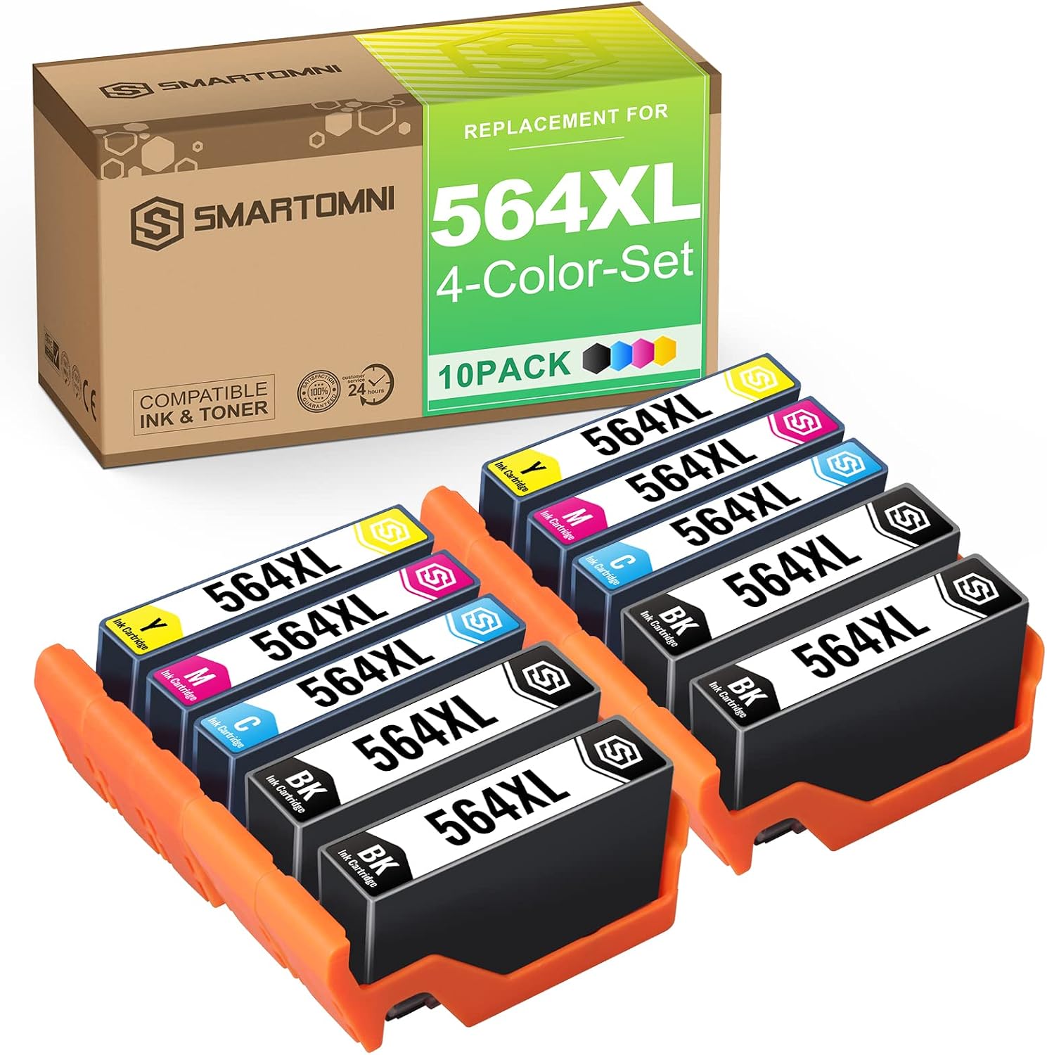 5-Pack High Yield 564XL Ink Cartridges For HP Deskjet 3520, 3522, 3526, Photosmart & Officejet