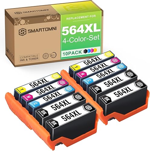 Cartucho de tinta compatible 564XL (paquete de 10) de repuesto para HP 564XL para HP DeskJet 3522 3520 Officejet 4620 Photosmart 5520 6510 6515 6520