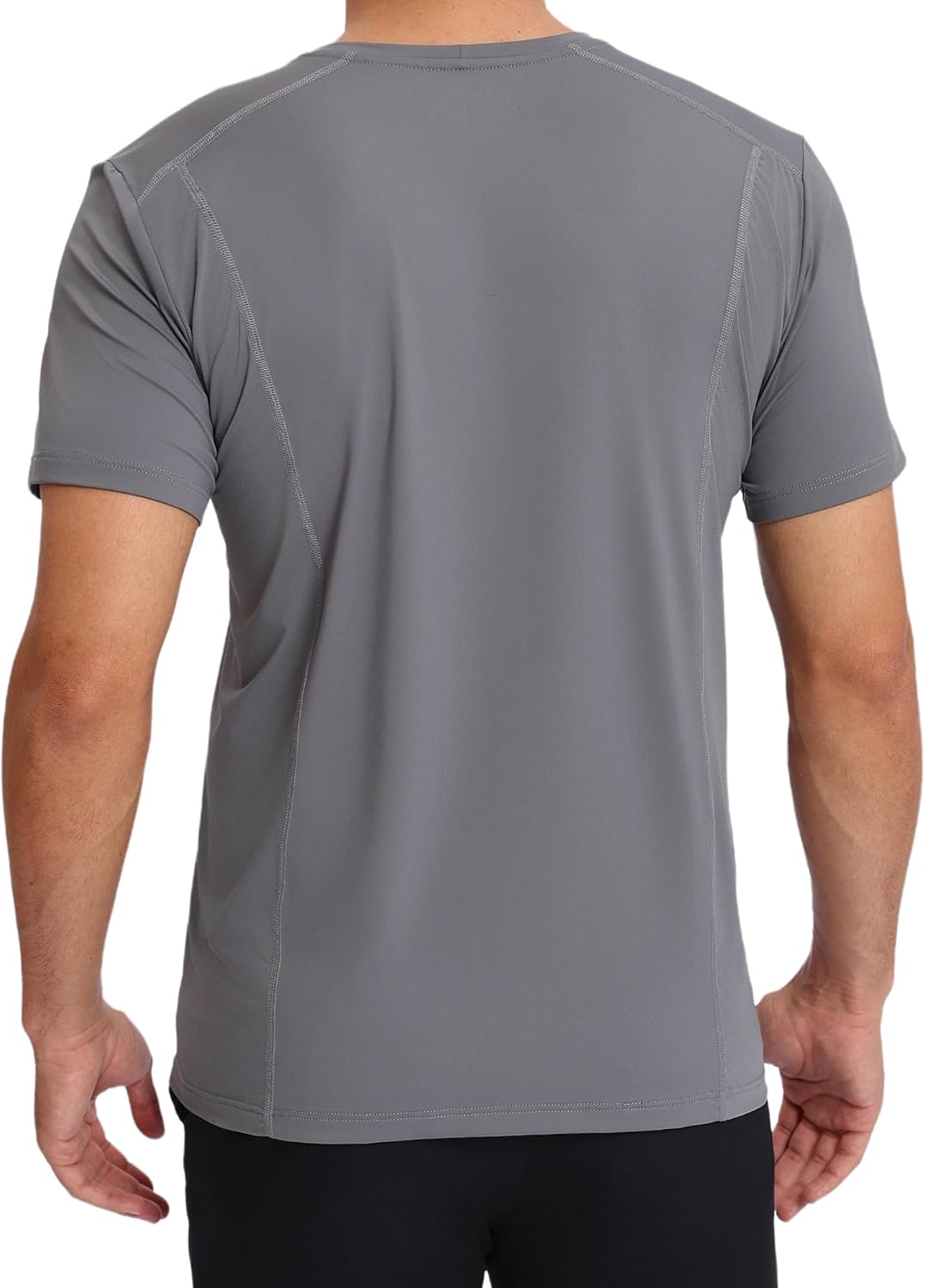 Men's UPF 50+ Swim Rash Guard – Quick Dry Short Sleeve UV Shirt for Fishing, Hiking, Beach, Running - Image 2