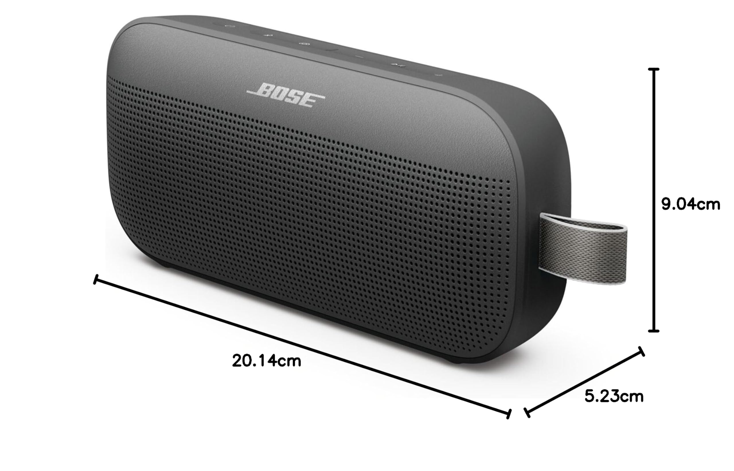 Bose SoundLink Flex Tragbarer Bluetooth Lautsprecher (2. Gen.), Tragbarer Outdoor Lautsprecher, wasserdicht und staubdicht, mit naturgetreuem Klang, bis zu 12 Stunden Akkulaufzeit, Schwarz