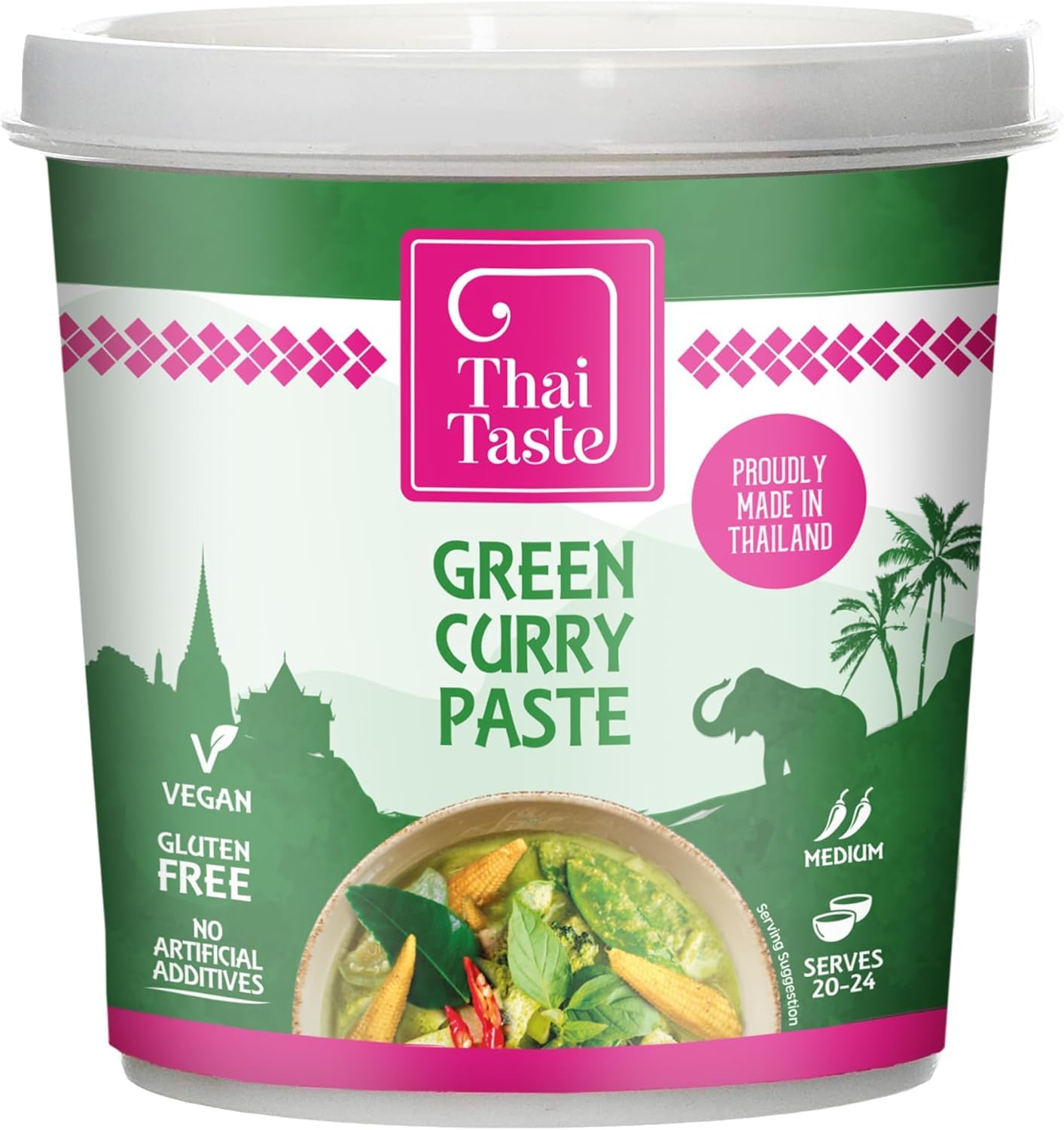 Thai Taste Grüne Currypaste in Dose 400g (3er Pack)