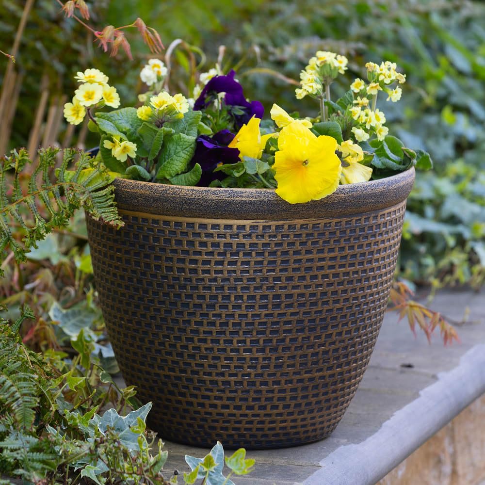 Yougarden  Pair Of Cromarty Planters (30Cm) -  - 30cm Diame