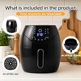 Air Fryer 6.5 QT Extra Hot Air Fryer for Crispy Cooking Bake Roast Nonstick High Gloss Black Finish Perfect for Healthy Meals Kitchen Appliance — image 4