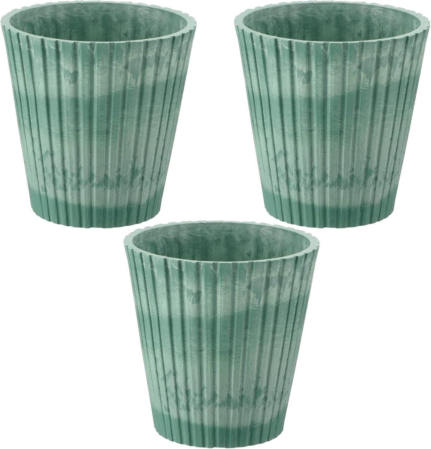 Richell 003066 Botany Stripe Pot, Type 15, Set of 3, Green