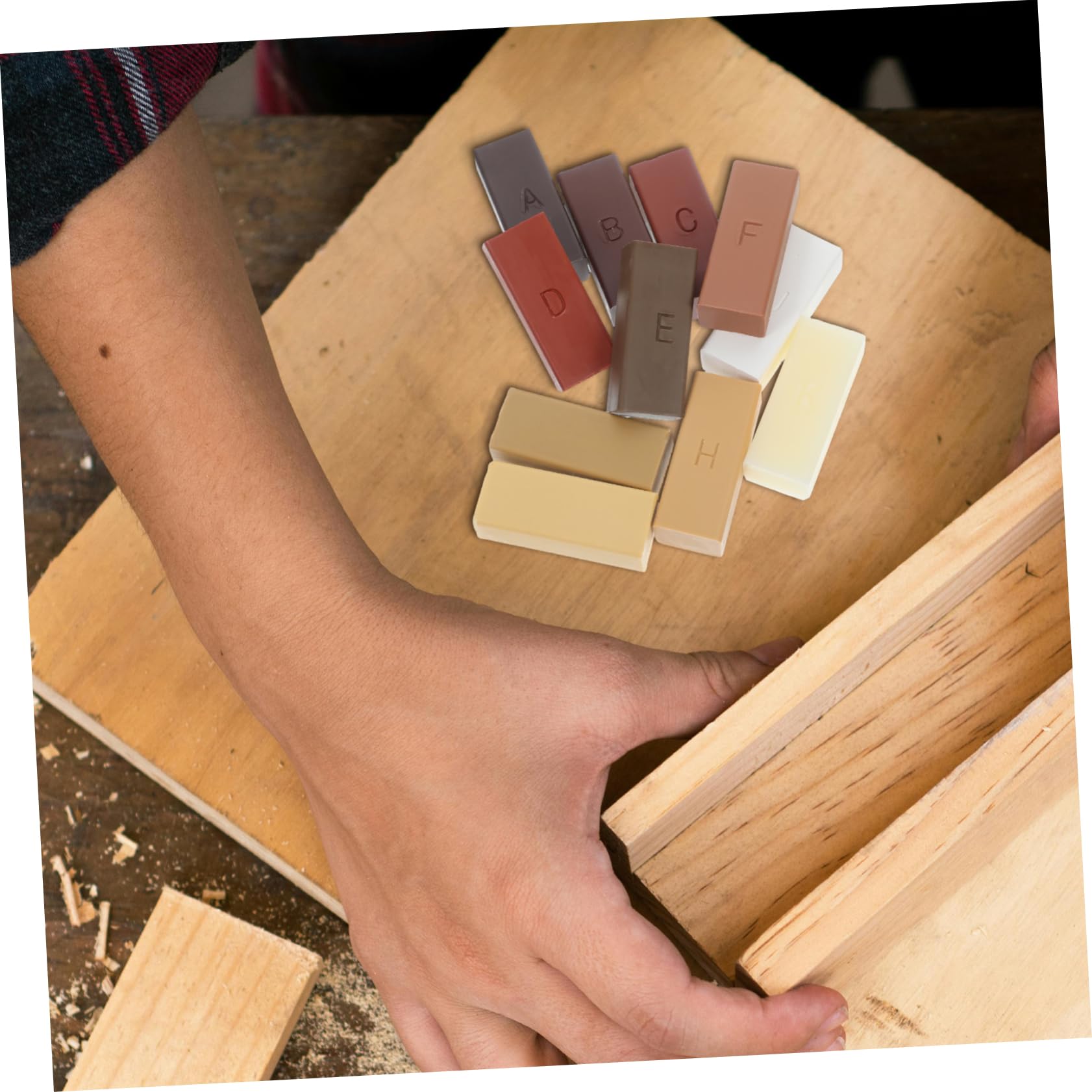 Healeved 11pezzi Cera Per Riparazione Pavimenti Stucco Per Pavimenti in Legno Duro e Laminato Colori Cera Dura Ad Asciugatura Rapida Riempitivo Per Scricchiolanti e Piastrelle