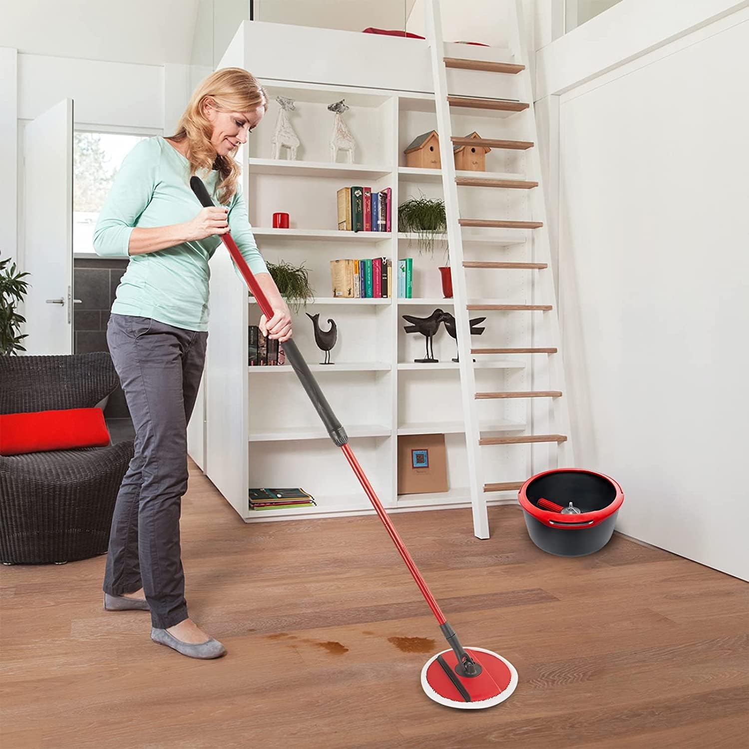 2 szt. Wymiana głowicy mopa do Spin and Clean Mop zmywalny wkład do mopa z mikrofibry do czyszczenia podłóg