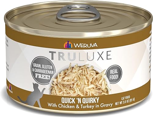 Vista 28 de Weruva Truluxe - Alimento para gatos, paquete variado, Truturf, comida húmeda para gatos, latas de 3 onzas (paquete de 24)