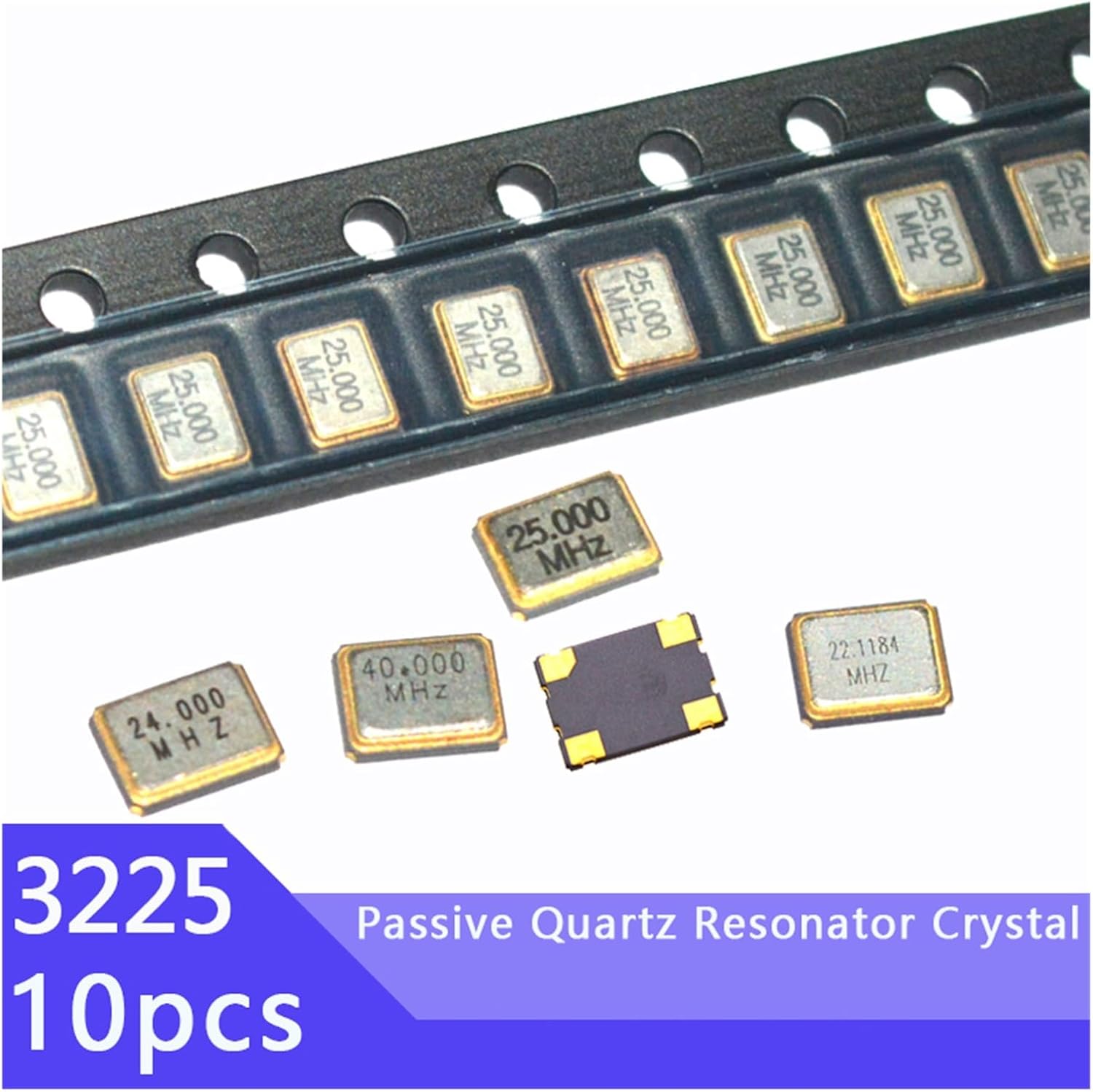 10 PCS 3225 4PIN 16Mhz 16M 16 MHz 3.2 * 2.5mm Passive SMD Quartz Resonator Crystal