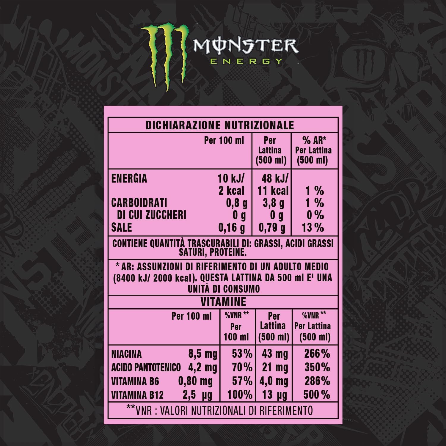 Italian Gourmet Monster Energy Ultra Strawberry Dreams Zero Azúcar 48 x 500 ml Energy Drink Paquete a granel + Pulpa de Tomate Italian Gourmet Polpa 100% Italiana
