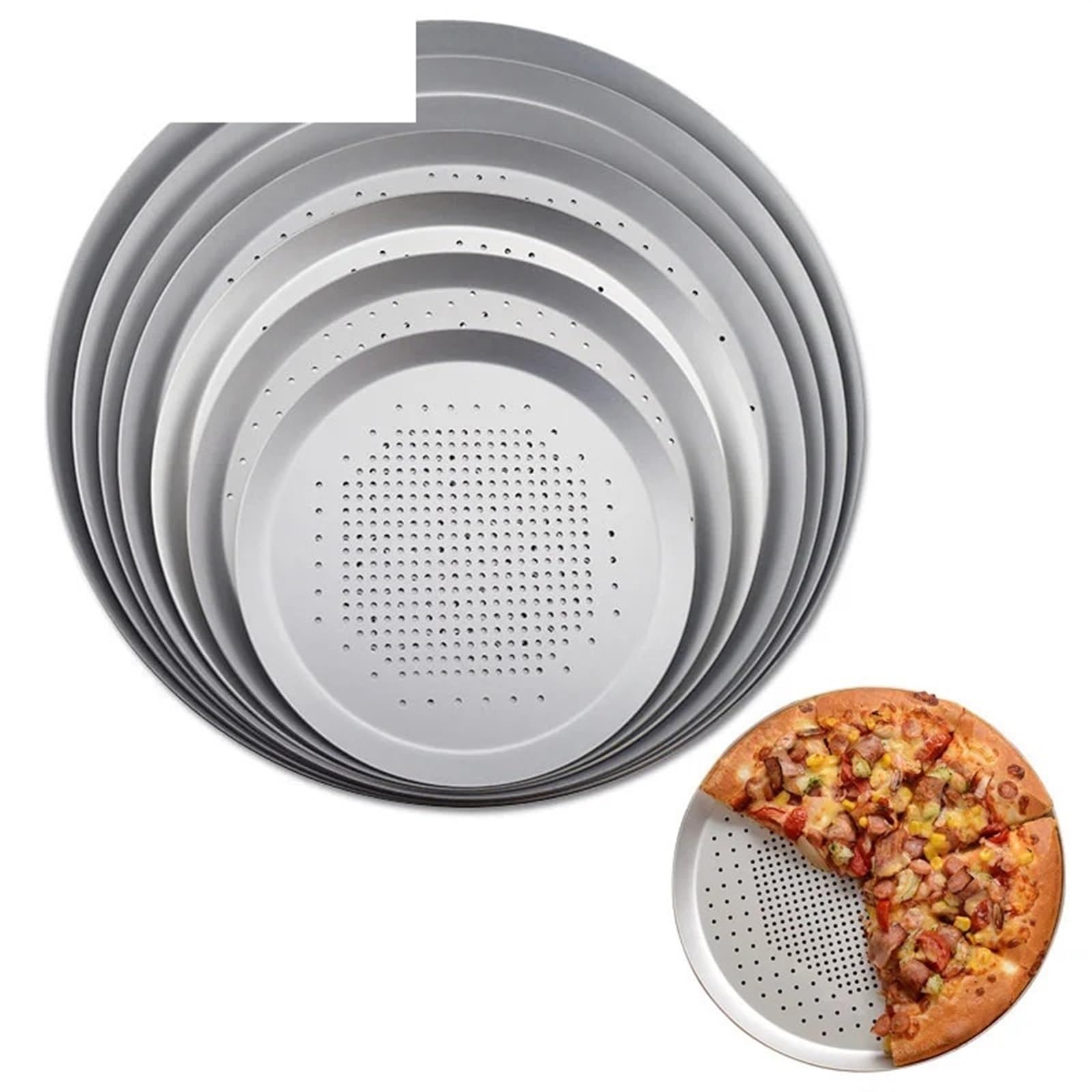 Teglia da Pizza Teglia for pizza in alluminio, teglia antiaderente for, piatto for, supporto for teglie, utensili da cucina for la cottura al forno