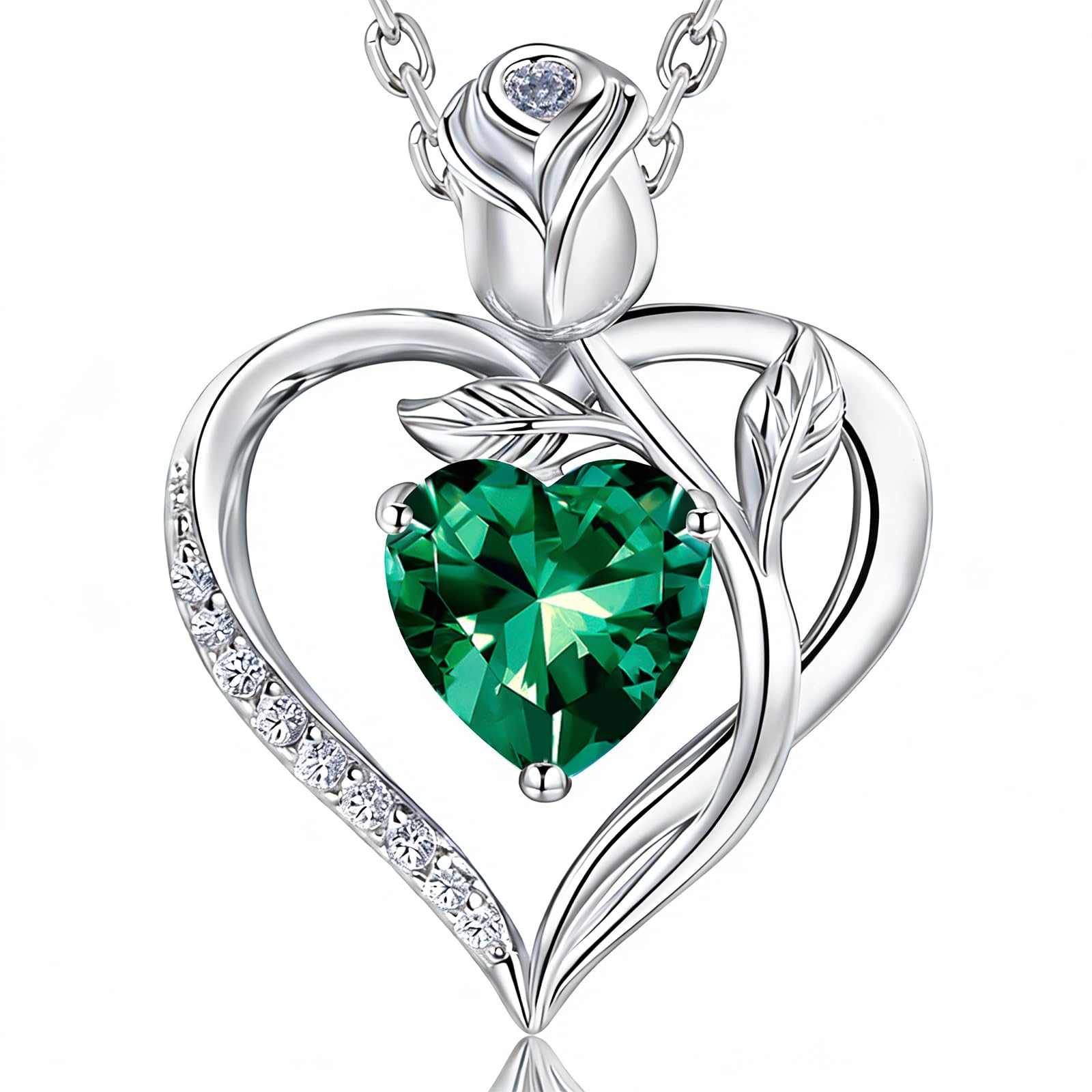 1.2CT Rose Heart Necklace